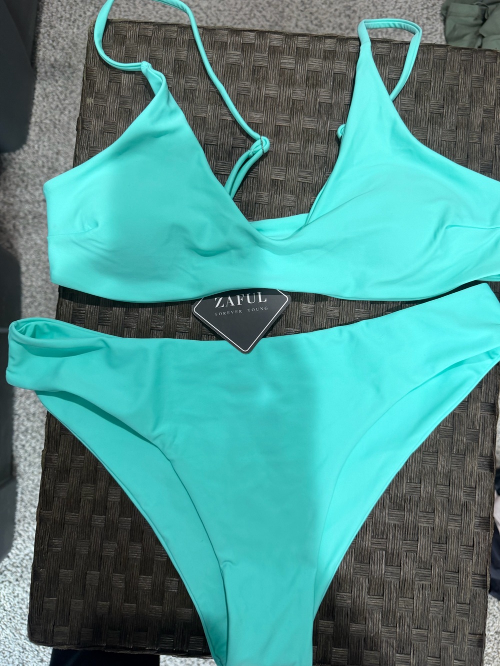 Zaful Aqua Green Bikini Set